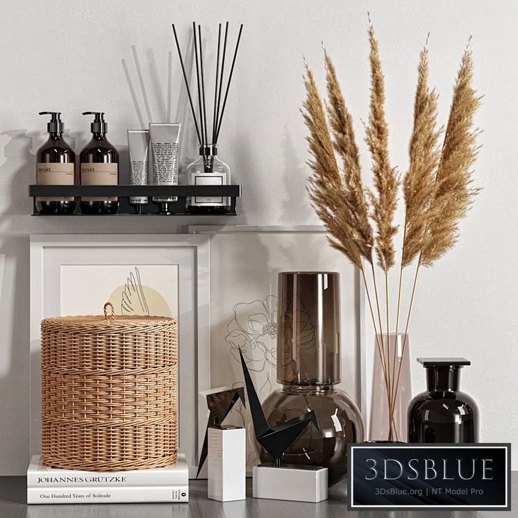 Decorative set with dried flowers 04