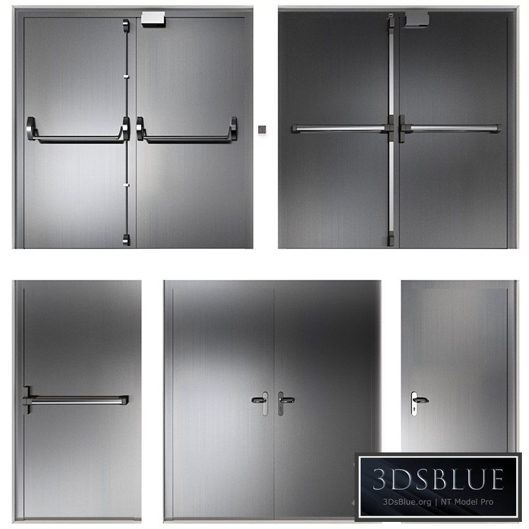 Metal swinging fire doors
