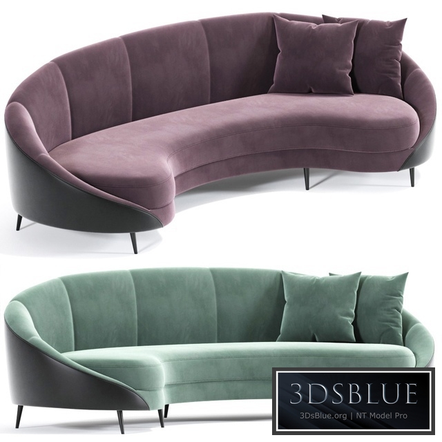 Feet Curved Sofa Beverly