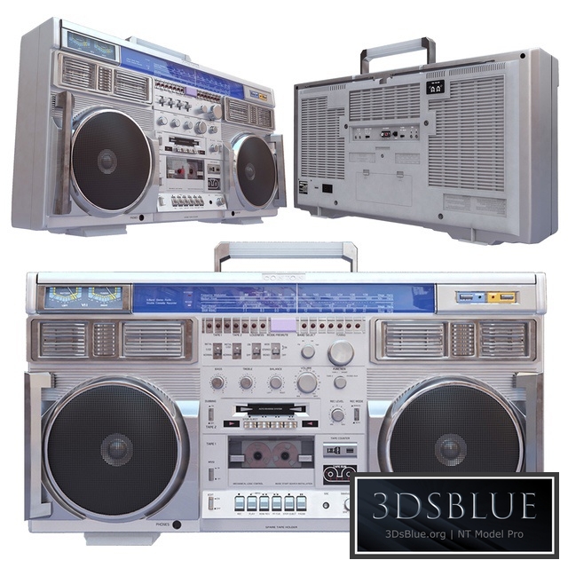 3D Retro Boombox Conion C-100F