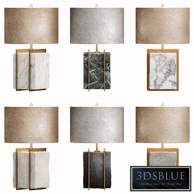 Table Lamp With Stone Set 1