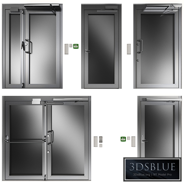 Metal swinging fire doors