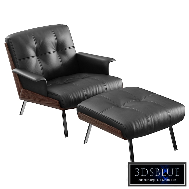 Minotti Daiki leather armchair