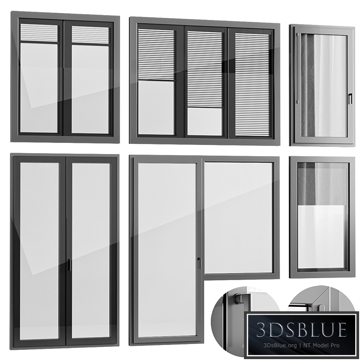 Windows with built-in blinds Finstral