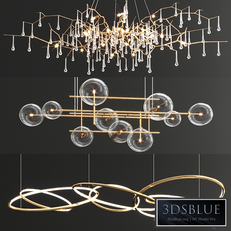 Serip Orizzontale Ring Chandelier - 3 type