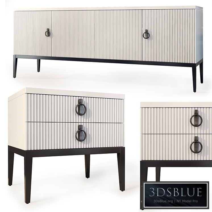 Chest of drawers and bedside table Lima. Nightstand, sideboard by Medusa Home