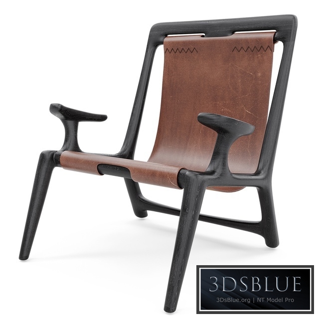 Fernweh Woodworking Sling chair Charcoal ash leather