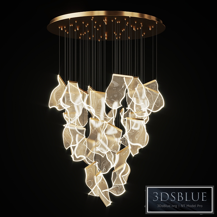 Chandelier with Curved Acrylic Plates Miran 28