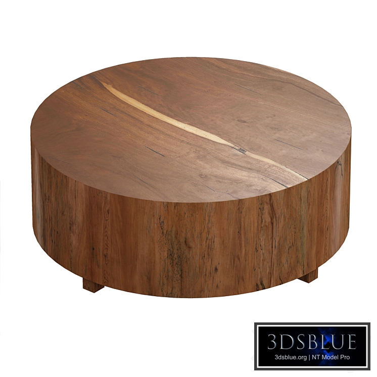 Dillon Natural Yukas Round Wood Coffee Table (Crate and Barrel)