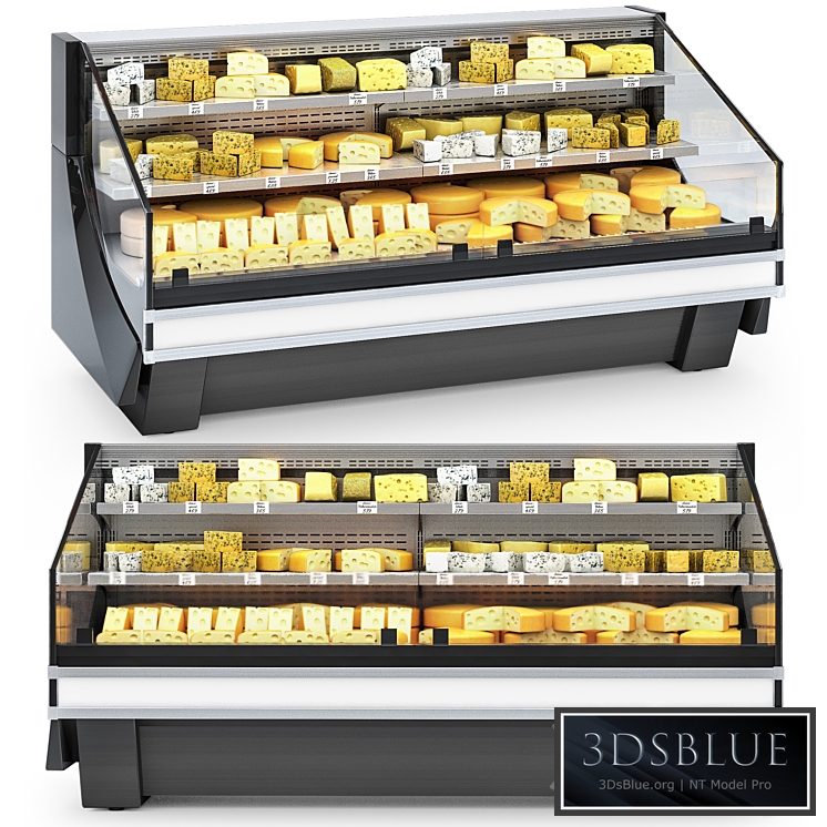 HitLine refrigerated display case with cheese