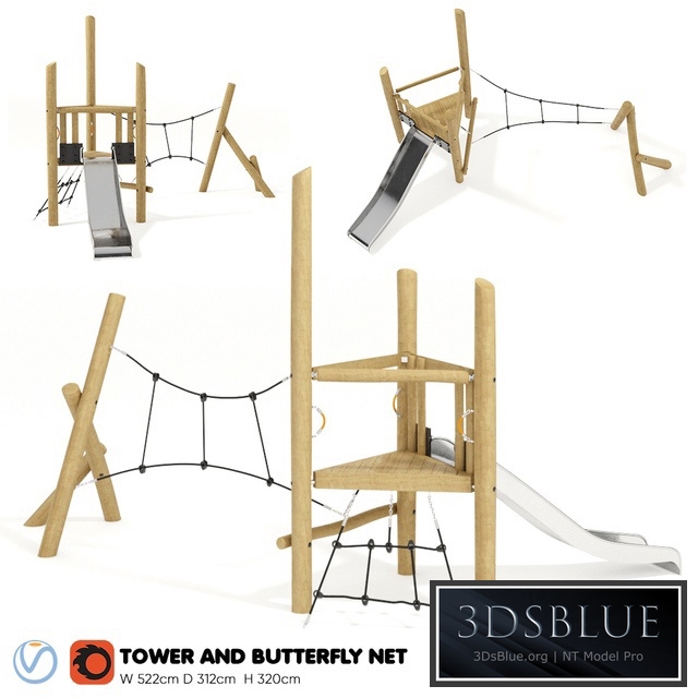 Kompan. Tower and Butterfly Net