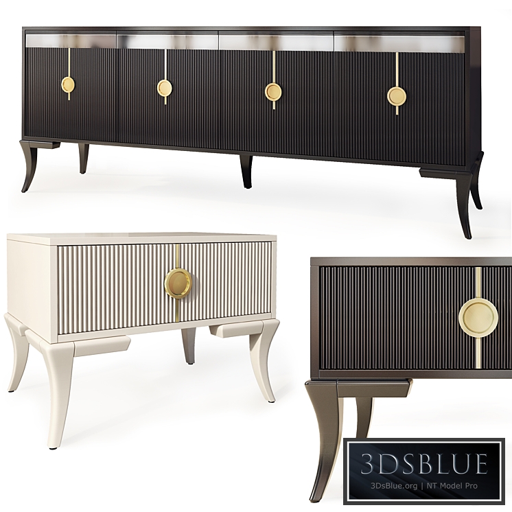 Chest of drawers and bedside table Keops. Nightstand, sideboard by Medusa Home