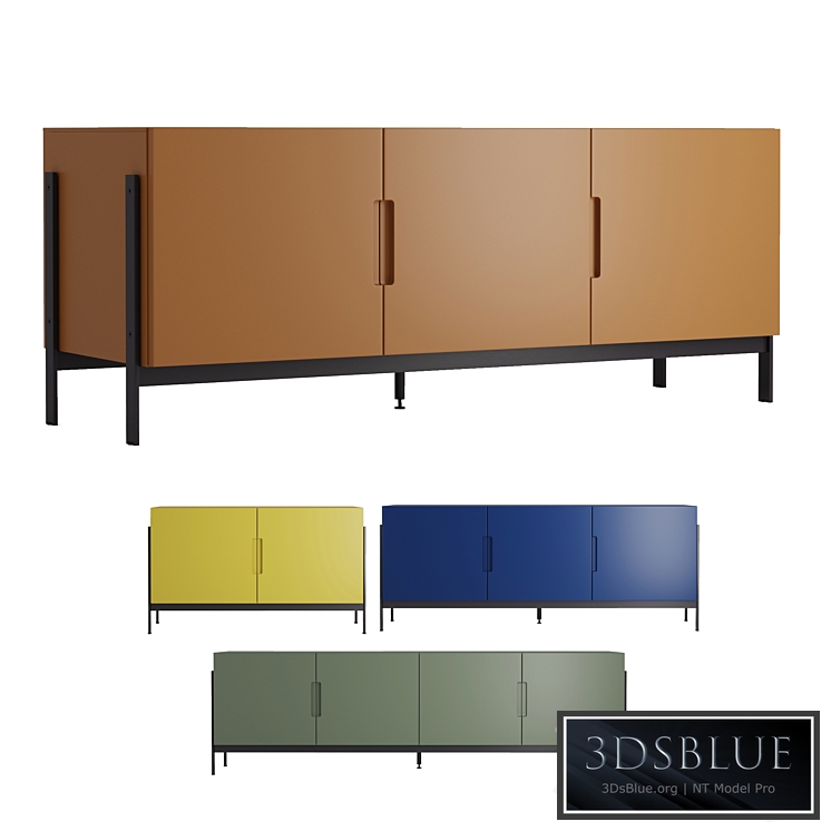 LOW RECTANGULAR FLOAT SIDEBOARD. Novamobili.