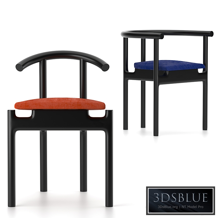 Unika Moblar Inge black / velvet Hans black / velvet Dining chair stool