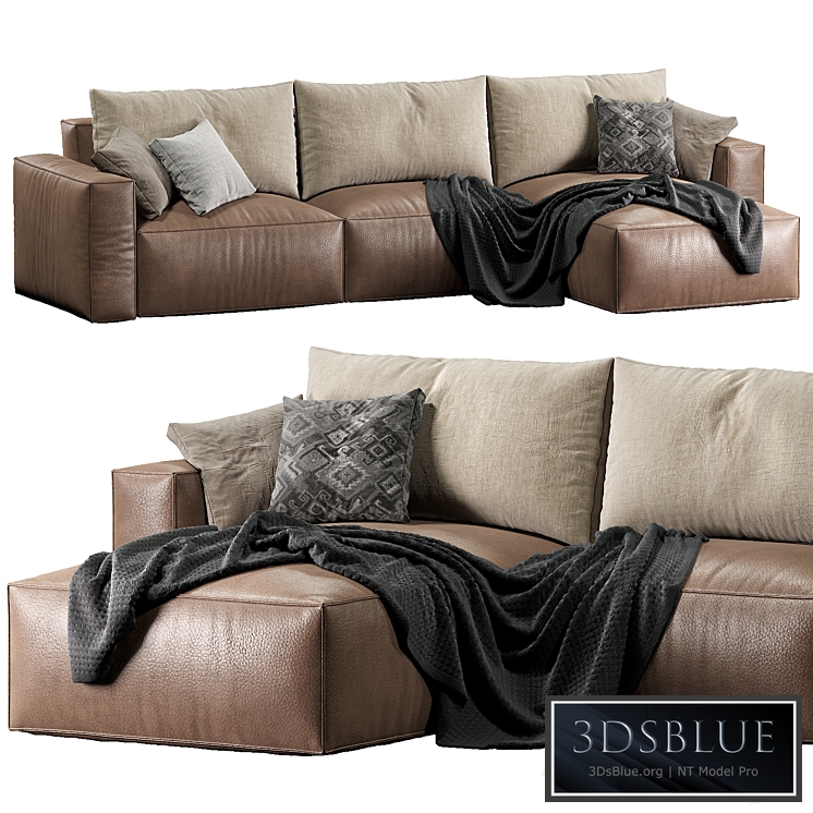 Room108 Leather sofa Elise stretch