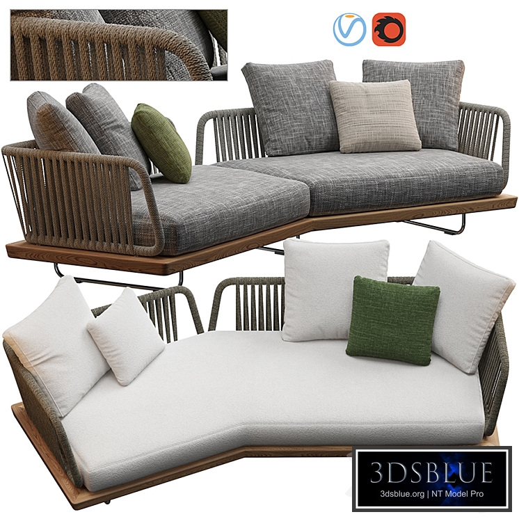 Sunray sofa Minotti outdoor