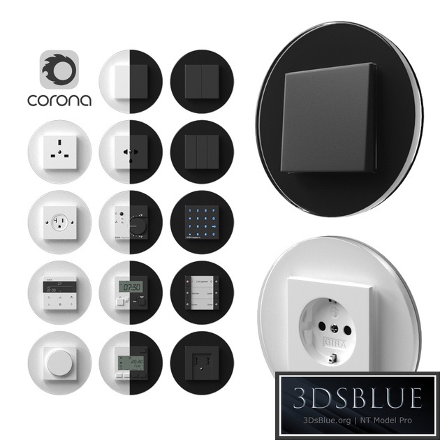 Gira studio flush-mounted