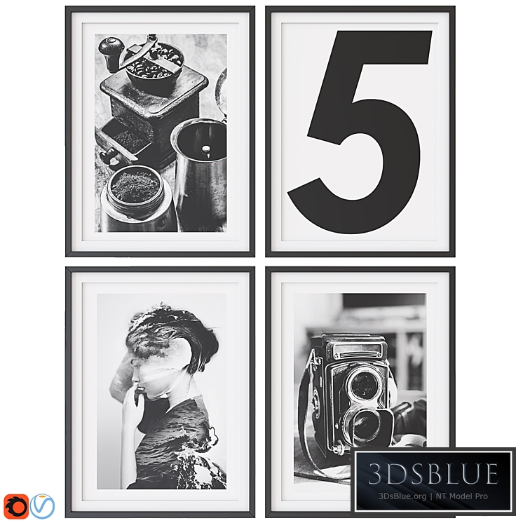 Set of paintings in the Scandinavian style 008