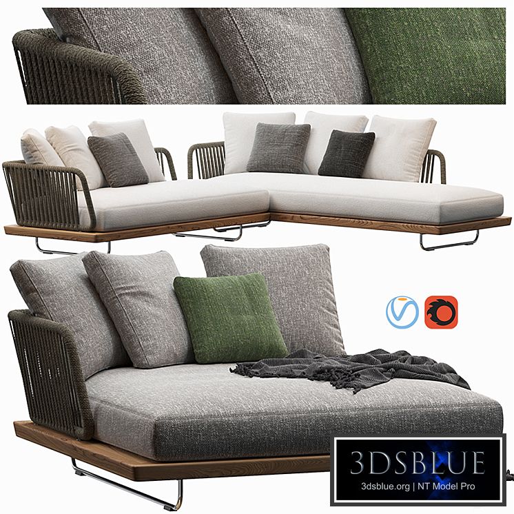 Sunray sofa Minotti outdoor