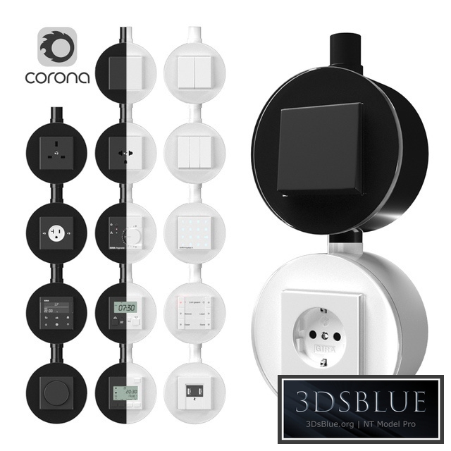 Gira Studio surface-mounted