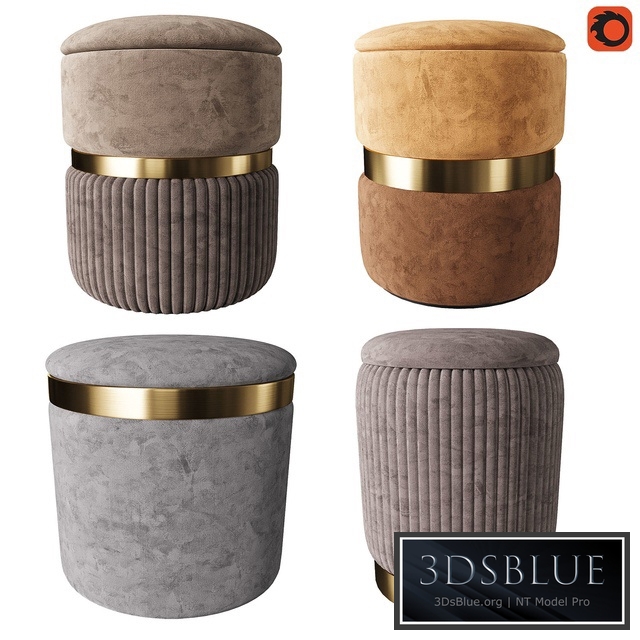 Set of modern ottomans_3