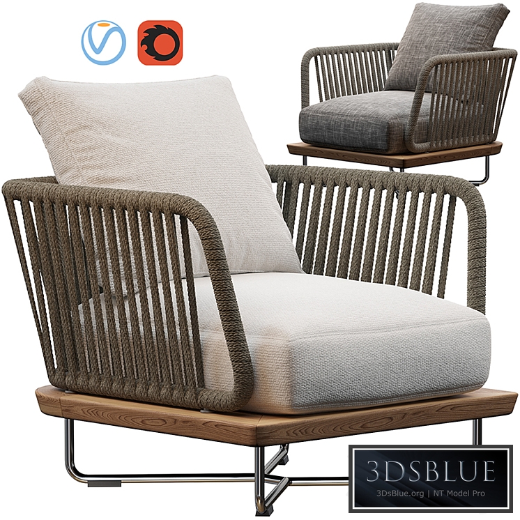 Sunray armchair Minotti outdoor