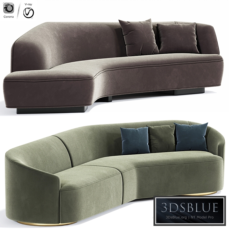 Korduda Sofa And Vladimir Kagan Sofa