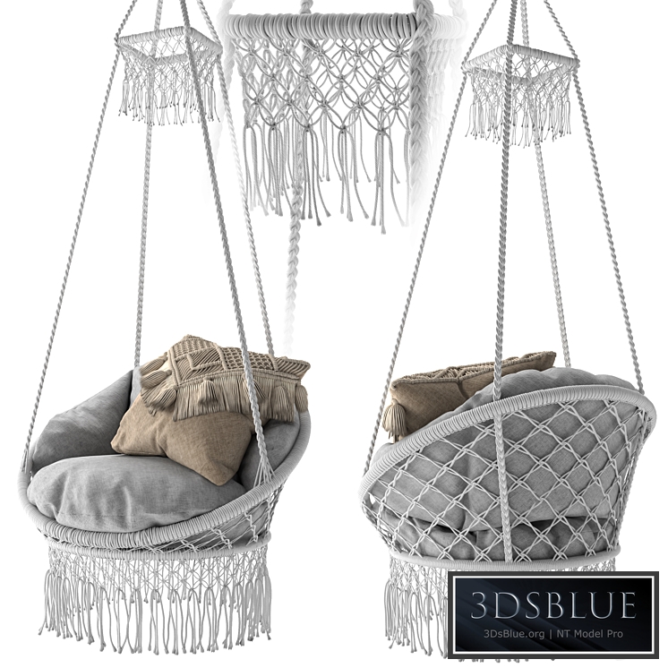 Deluxe Macrame Chair with Fringe