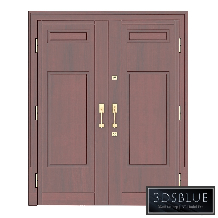 Double-leaf entrance door