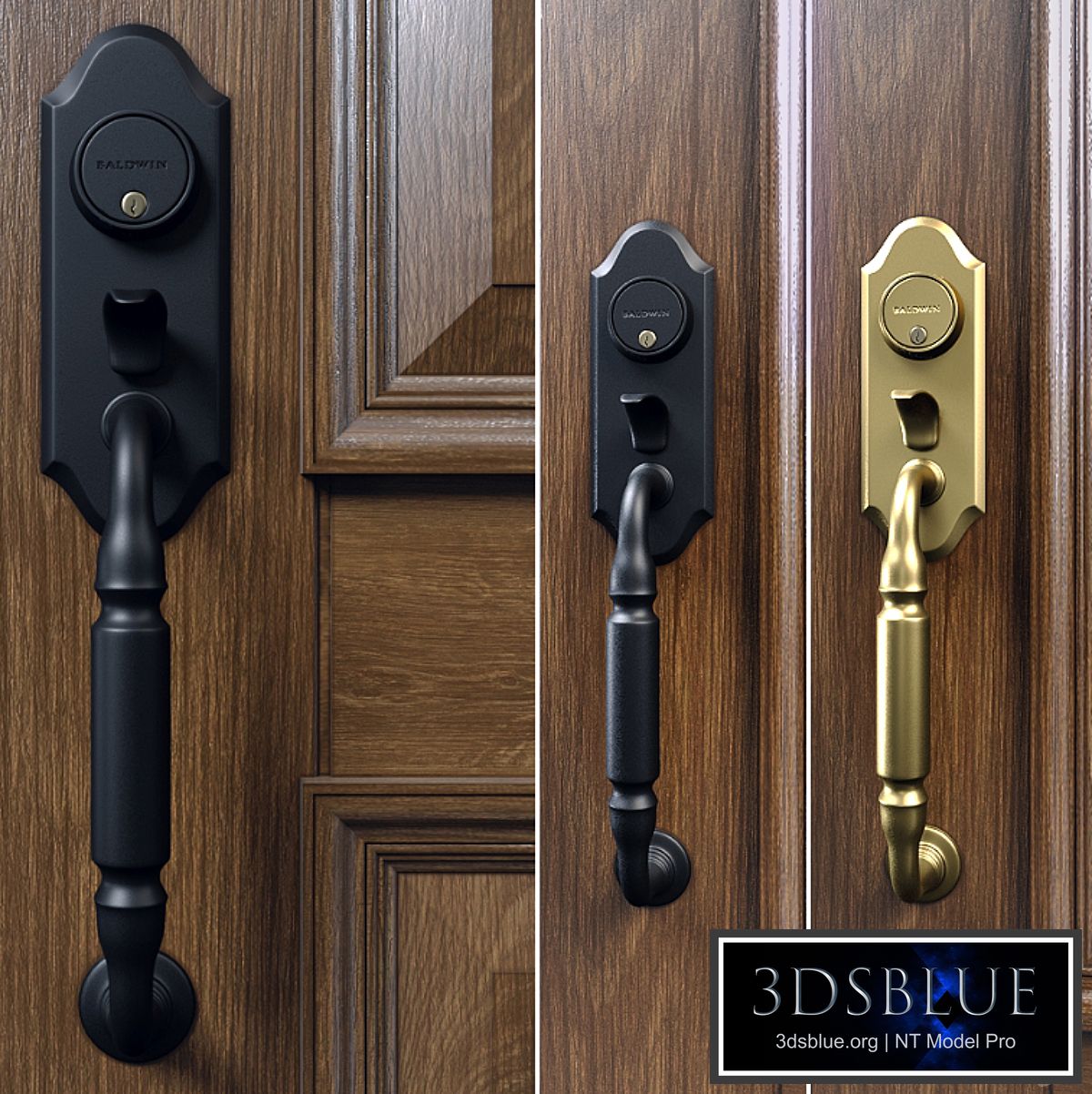 Baldwin. Ashton two-point lock handleset