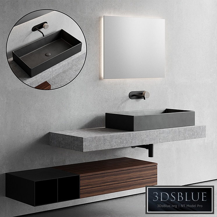 Scarabeo Ceramiche Topline Vanity Unit Set 1