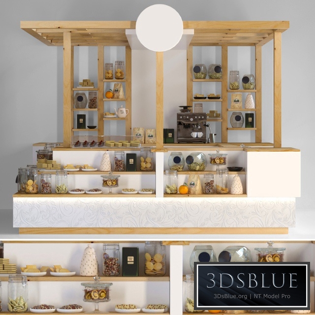 Coffee point design in a supermarket