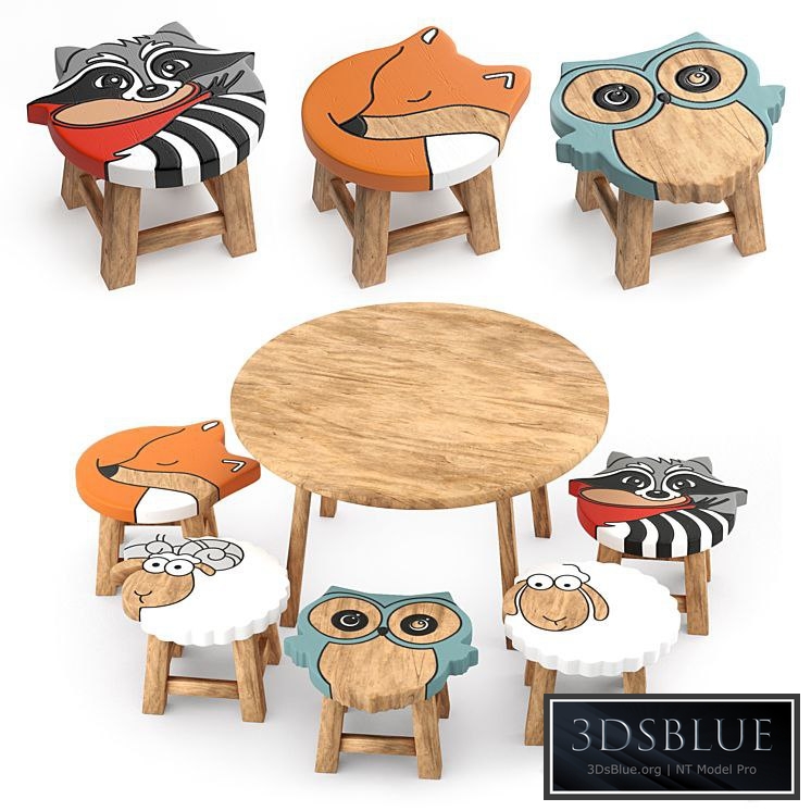 kids furniture01-animal chairs