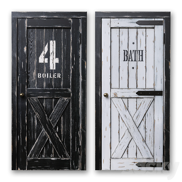 Loft style doors boiler bathroom