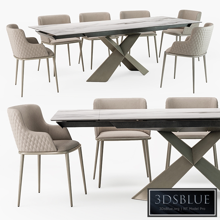 Tyron keramik drive table Magda ML armchair