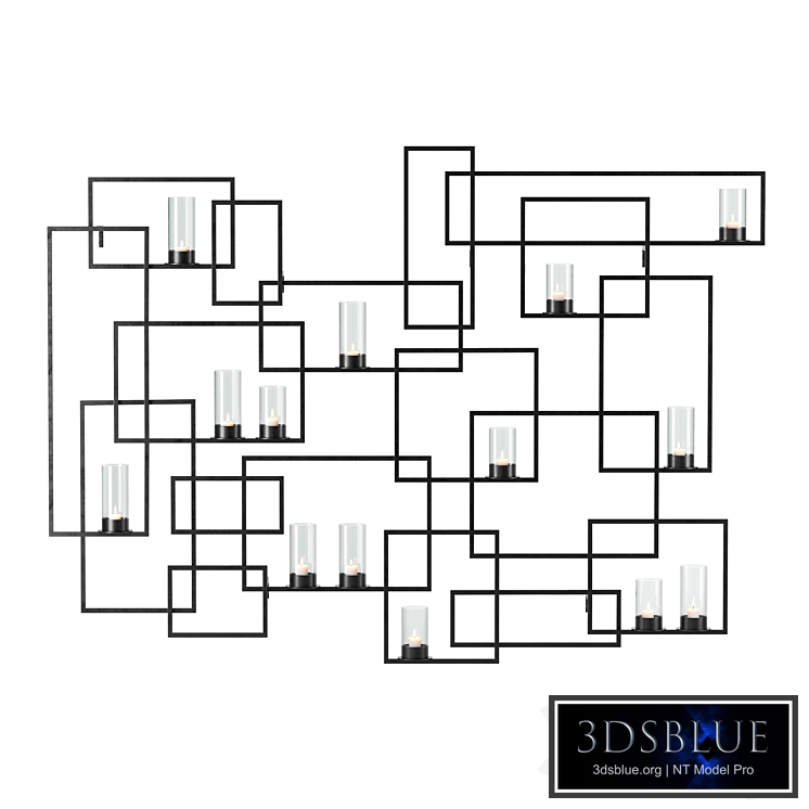 Crate and Barrel Circuit Metal Wall Candle Holder