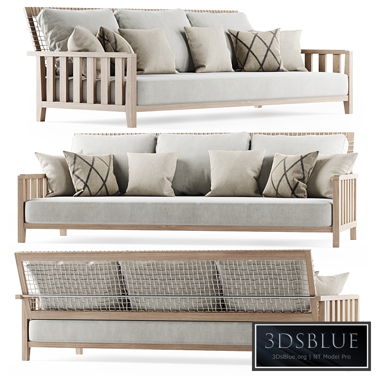 Three-seater garden sofa