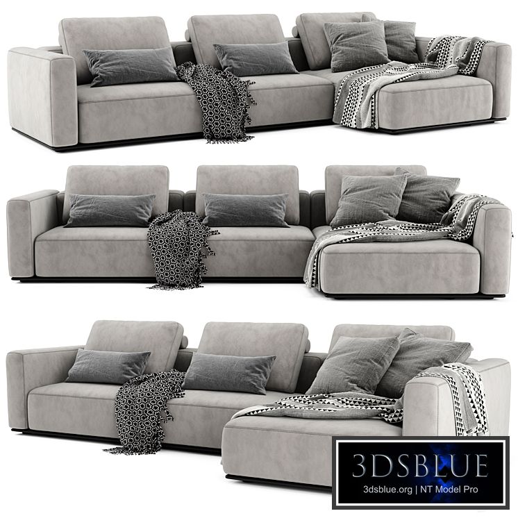 Poliform Westside Chaise Longue Sofa