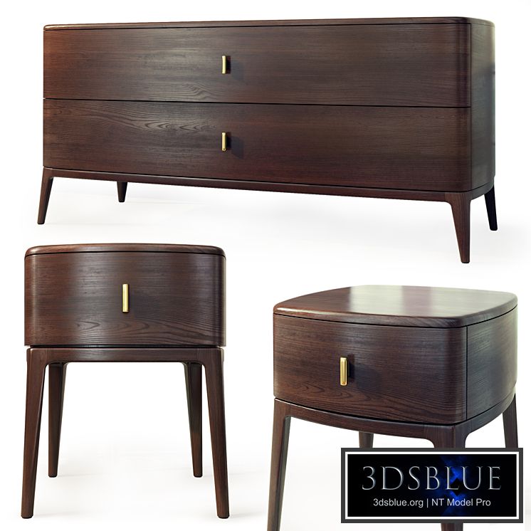 Chest of drawers and bedside tables Indigo. Dresser, nightstand by Philipp Selva