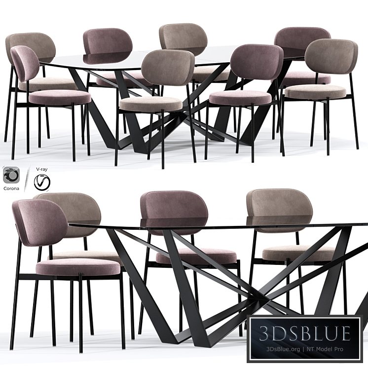 Beaufort Upholstered Dining Chair Table