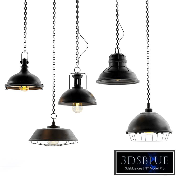 Black Cast Industrial Chandeliers