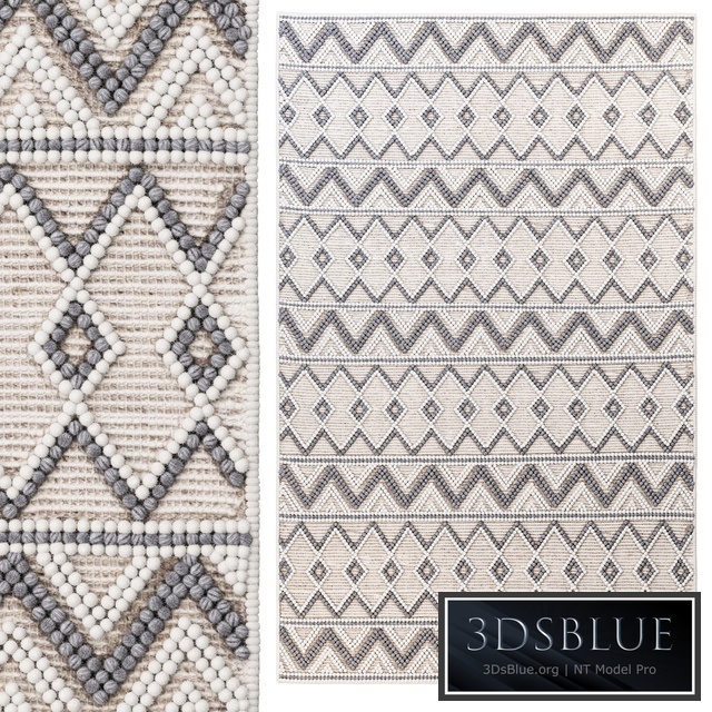 Pirlo Boho Farmhouse Wool Area Rug