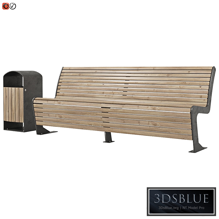 Set of Bench-urn_01