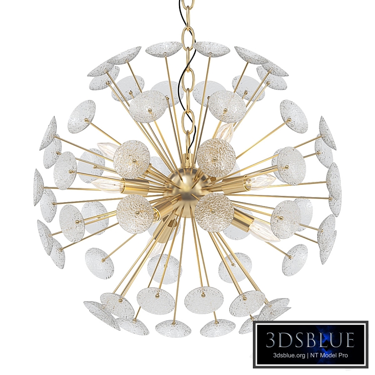Sputnik Textured Glass White Chandelier