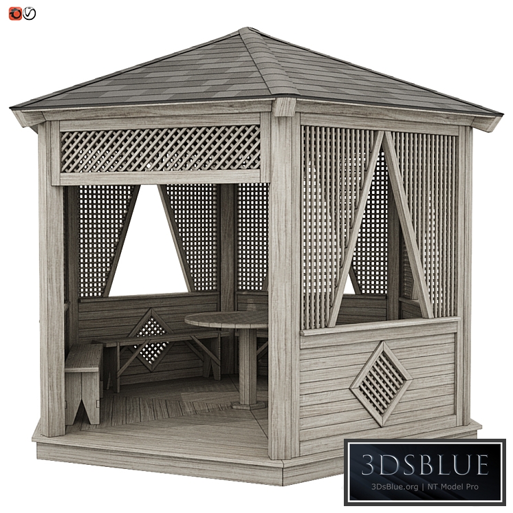Garden Gazebo made of wood 04