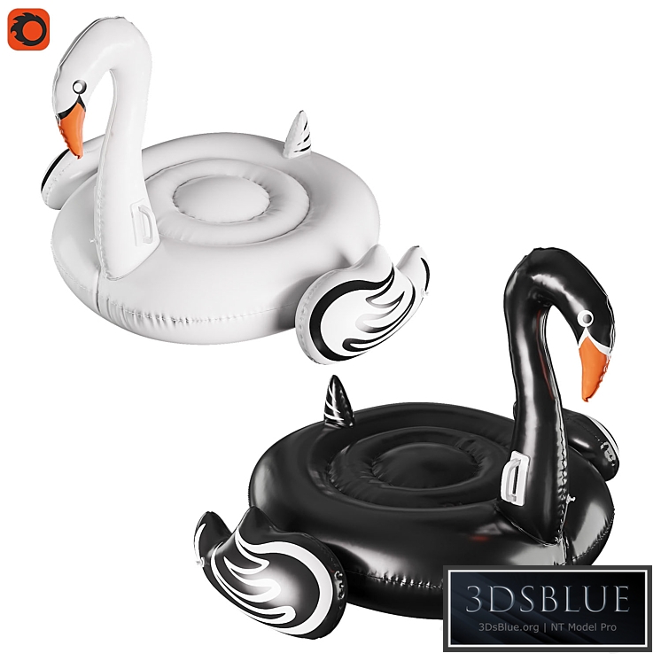 Inflatable swan circle