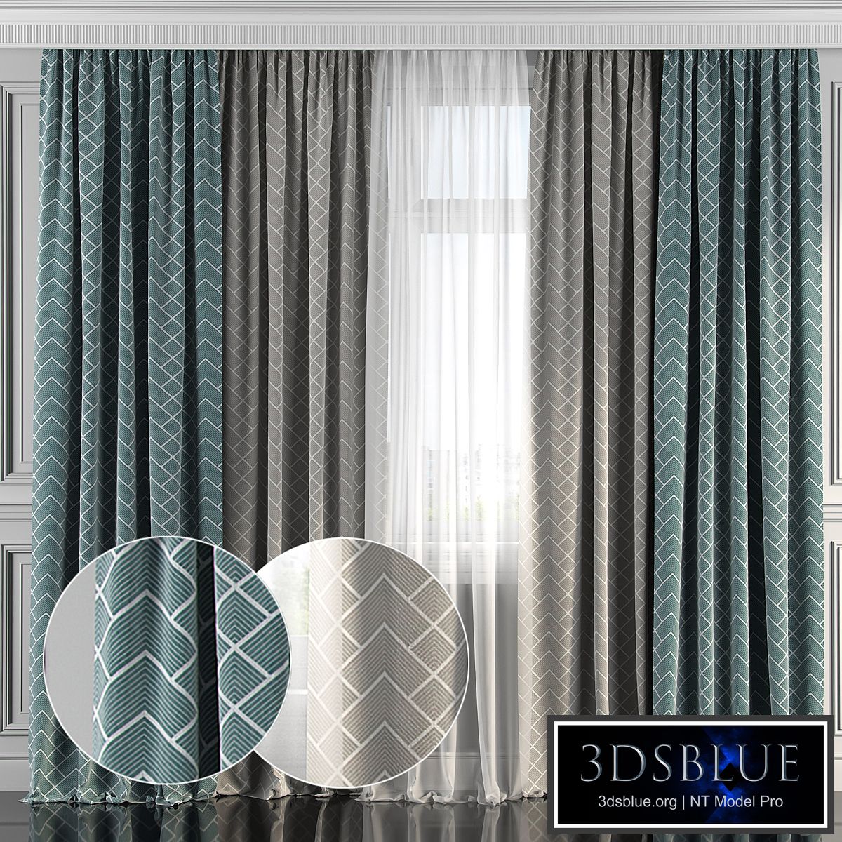 Curtains with window 163