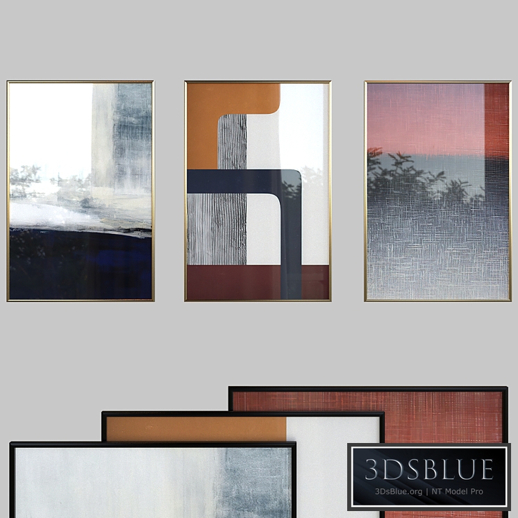 Canvas painting with frame 025