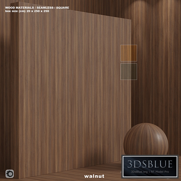 Material wood (seamless) walnut - set 110