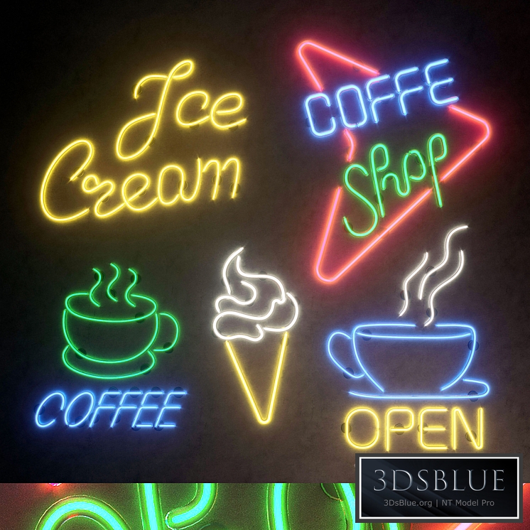 Light modules. Set 33. Neon